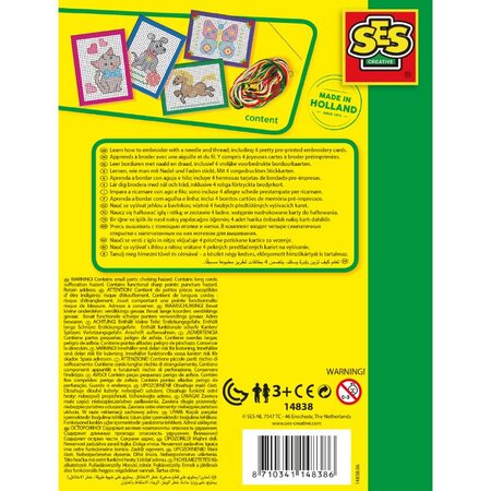Set de invatat broderie, +3 ani, SES Creative 672166