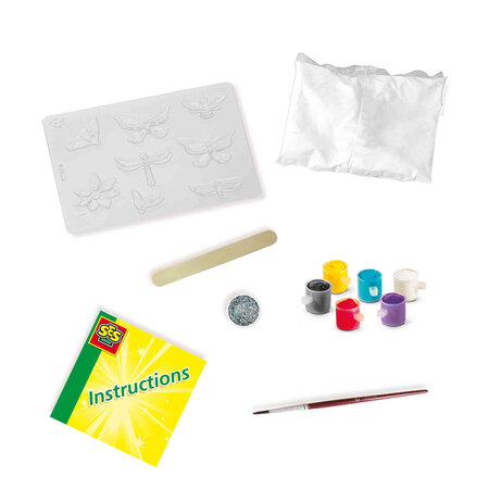 Set mulaj si pictura Fluturi cu Sclipici, +5 ani, SES Creative 672238
