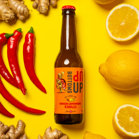 Limonada Bio cu ghimbir si chilli Bottoms Up, 330 ml, The Ginger People 672262