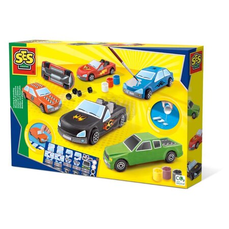Set mulaj si pictura Masini, +6 ani, SES Creative