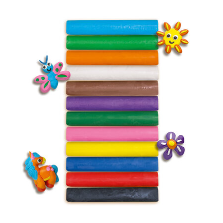 Set Plastilina Infinity, +3 ani, 12 culori, SES Creative 672326