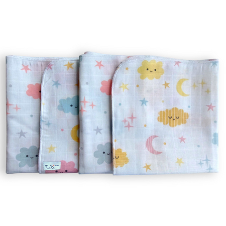 TUXI SET 4 MUSELINE MICI DIVERSE CULORI
