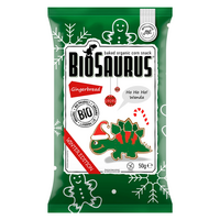 Snacksuri Bio cu aroma de turta dulce, Editie de iarna Biosaurus, 50 g, Mc Lloyd's