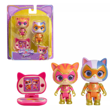 Set de joaca cu 2 figurine si accesorii, +3 ani, Diverse Modele, SuperKitties 672600