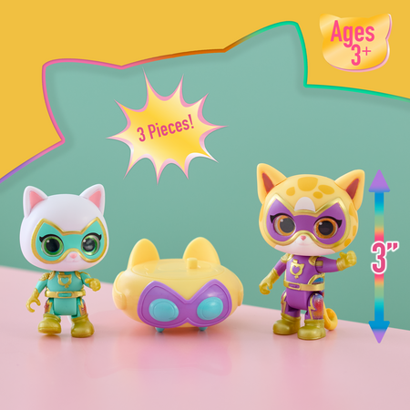 Set de joaca cu 2 figurine si accesorii, +3 ani, Diverse Modele, SuperKitties 672587