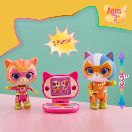 Set de joaca cu 2 figurine si accesorii, +3 ani, Diverse Modele, SuperKitties 672588