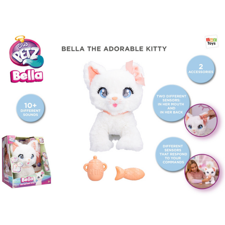 Pisicuta interactiva Bella Adorabila, 18 luni+, IMC Toys 672613