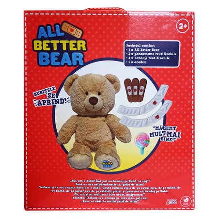 Ursulet interactiv din plus All Better Bear, 30 cm, IMC Toys 672624