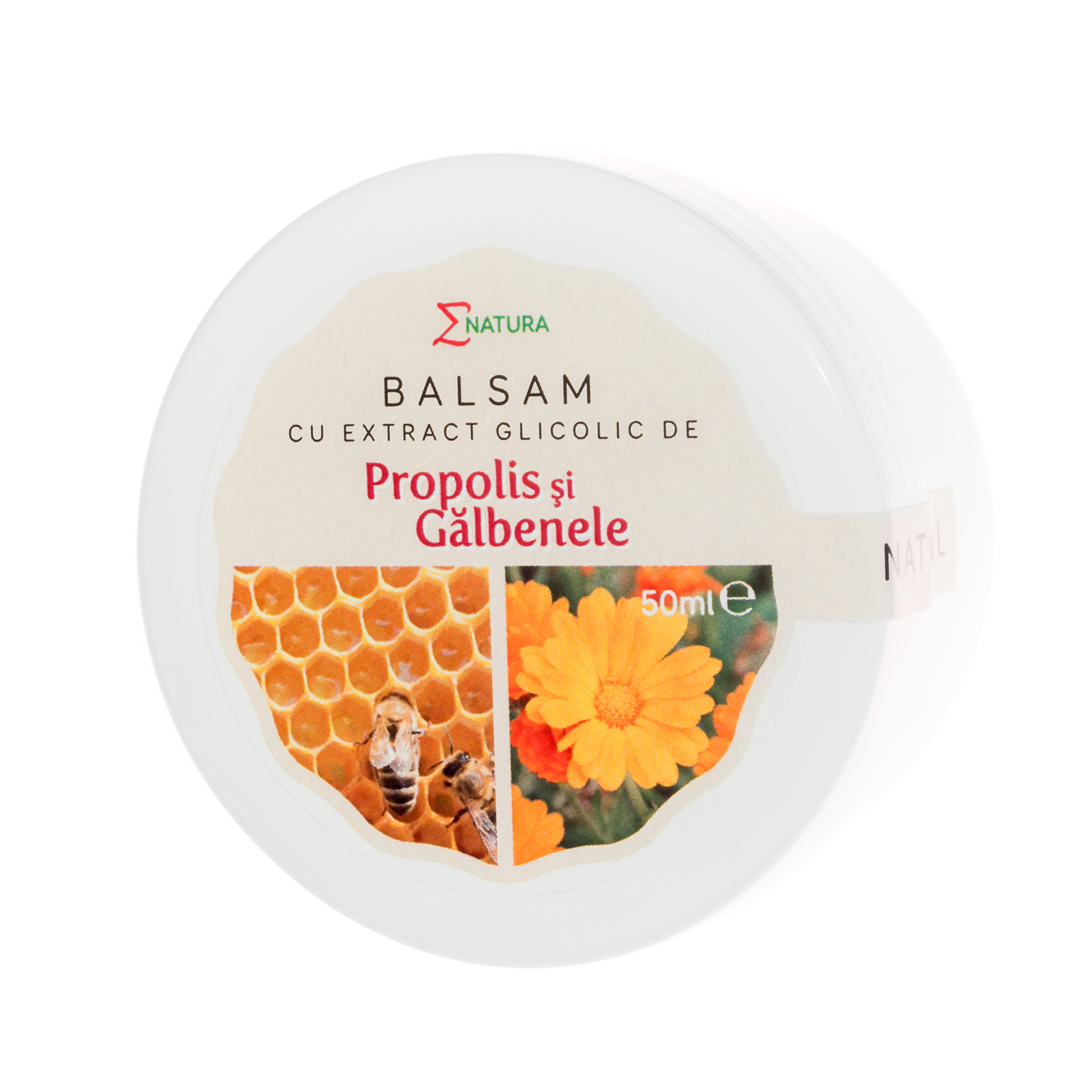 Balsam cu extract glicolic de propolis si galbenele, 50 ml, Enatura