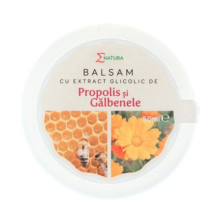 Balsam cu extract glicolic de propolis si galbenele, 50 ml, Enatura 672795