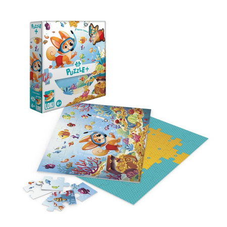 Puzzle Plus: Loki goes snorkeling, 4 ani+, 35 piese, Loki 672929