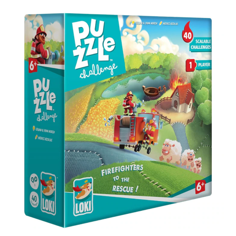 Puzzle Challenge: Firefighters to the rescue, 40 piese, 6 ani+, Loki