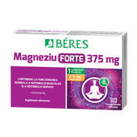 Magneziu forte 375 mg + B6, 30 comprimate, Beres