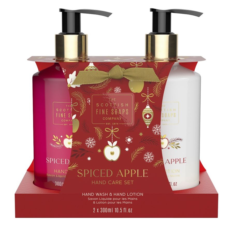 Set pentru ingrijirea mainilor Spiced Apple, 2 x 300 ml, Scottish Fine Soaps