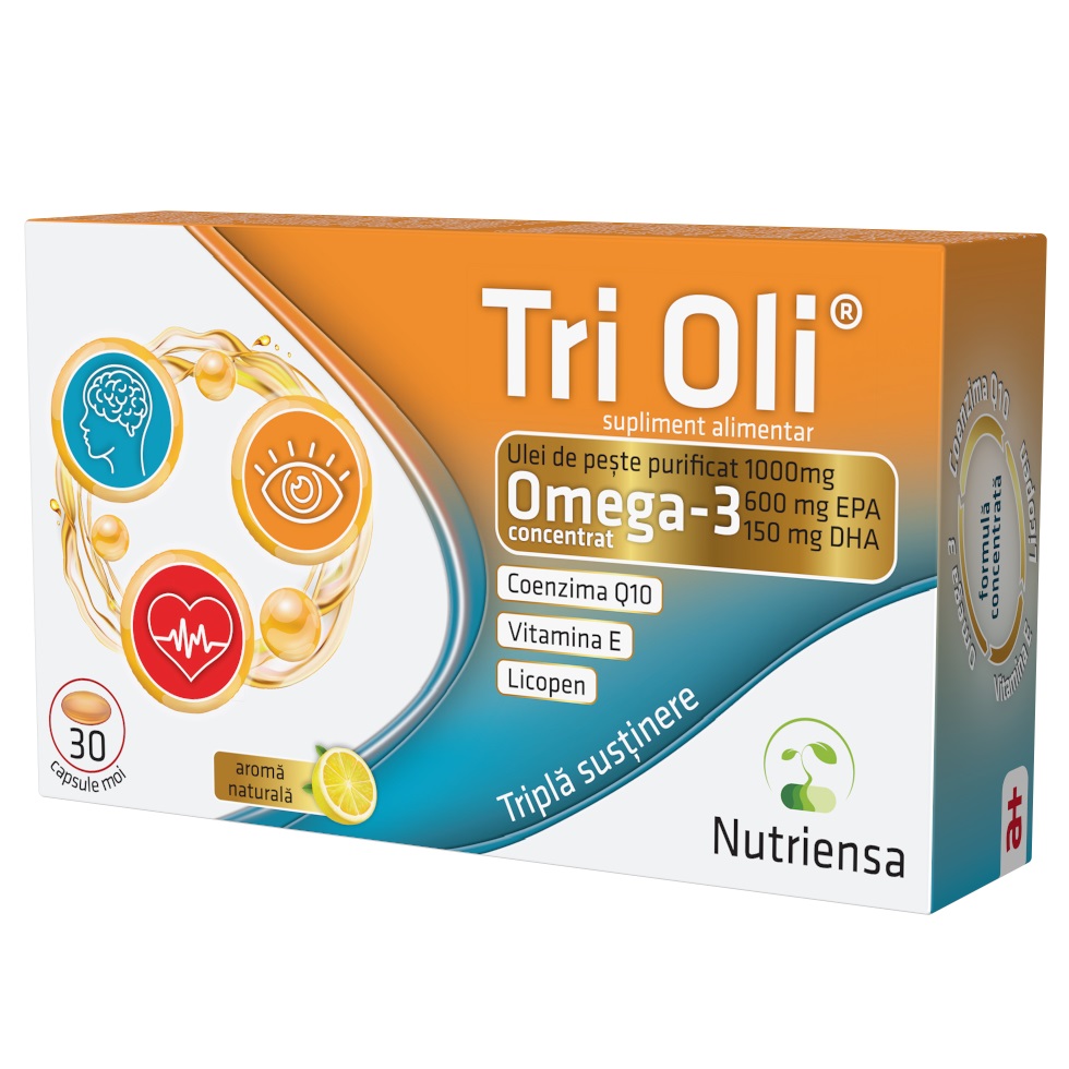 Ulei de peste Tri Oli Nutriensa, 30 capsule moi, Antibiotice SA