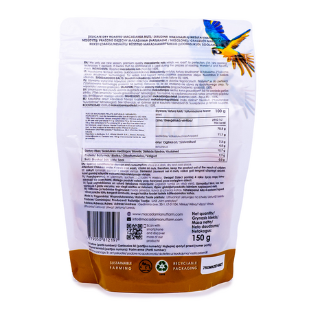 Nuci de macadamia prajite, 150 g, Macadamia 673059