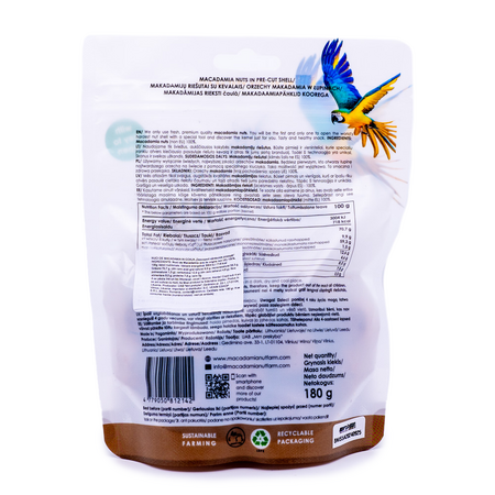 Nuci de macadamia in coaja, 180 g, Macadamia 673072