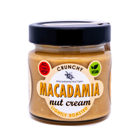 Crema de nuci de macadamia crunchy - prajite usor, 180 g, Macadamia