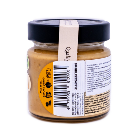 Crema de nuci de macadamia crunchy - prajite usor, 180 g, Macadamia 673087
