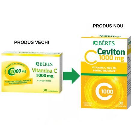 Vitamina C 1000 mg, Ceviton, 30 comprimate, Beres 730794