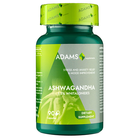 Ashwagandha, 400 ng, 90 capsule, Adams Supplements