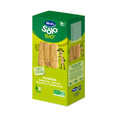 Biscuiti  Bio Solo, 8 luni+, 160 g, Hero Baby 673187