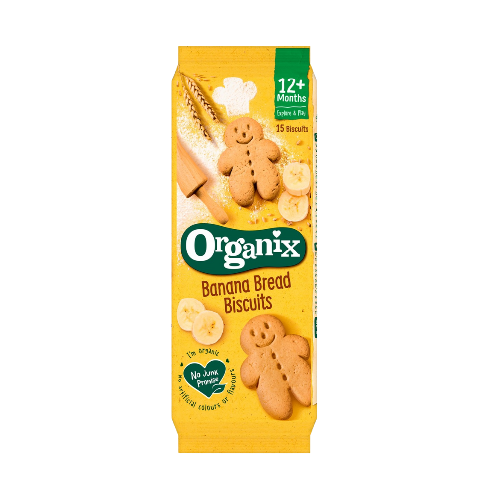 Biscuiti Bio cu banana, + 12 luni, 135 g, Organix