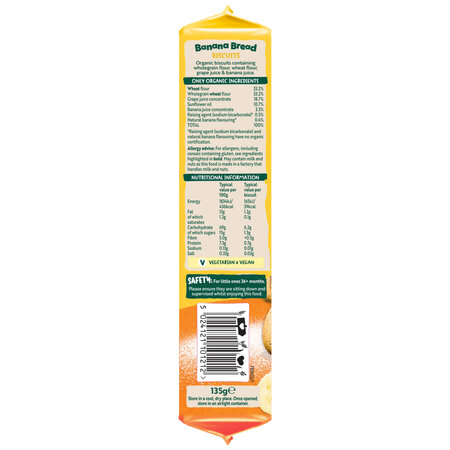Biscuiti Bio cu banana, 36 luni+, Organix 805670