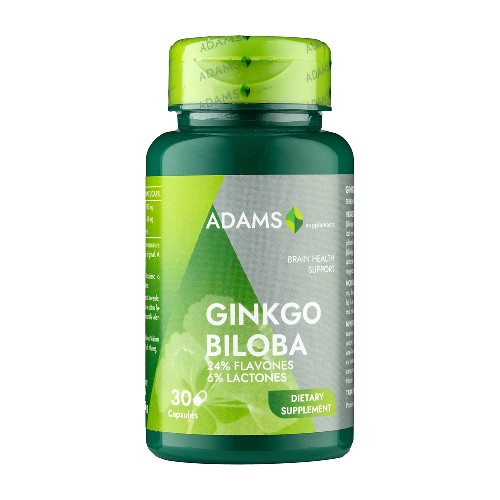 Ginkgo biloba, 30 capsule, Adams Supplements