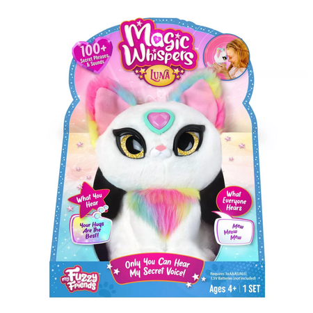 Pisicuta de plus interactiva Magic Whispers, 4 ani+, Luna, Sky Rocket