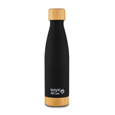 NAVA STICLA TERMOIZOLANTA BAMBUS CALATORII 500 ML NEGRU 10-016-007