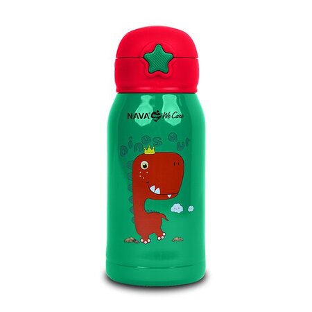 NAVA STICLA TERMOIZOLANTA 500 ML DINOZAUR VERDE 10-001-003