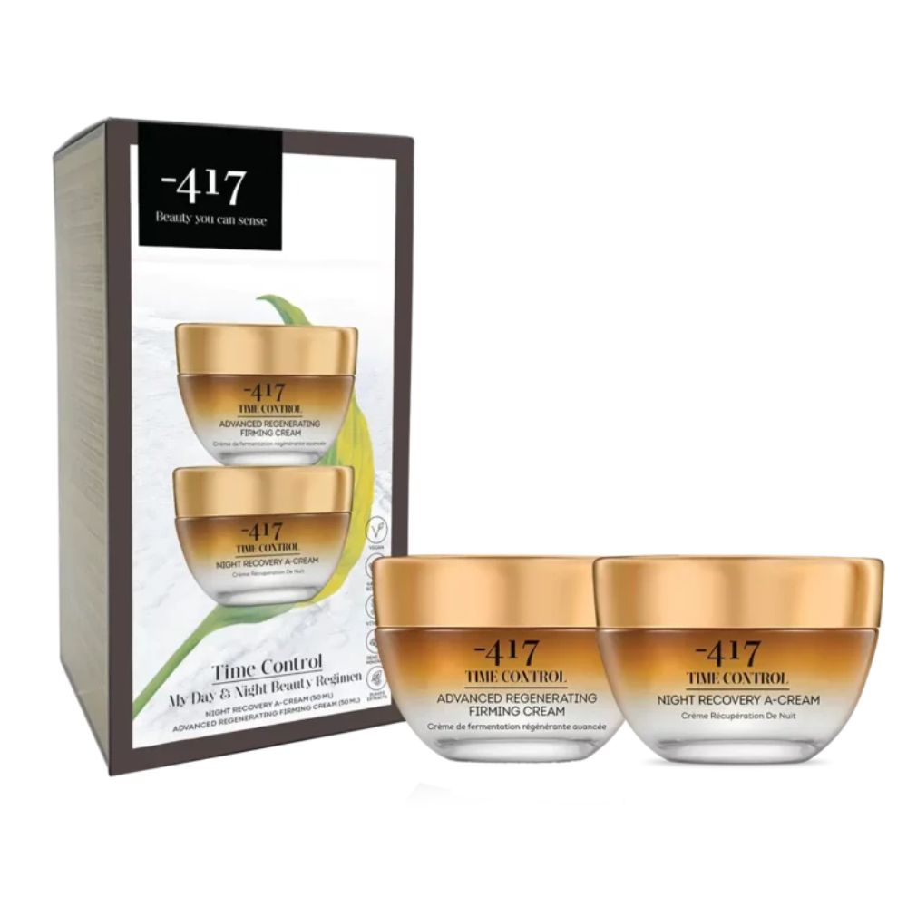 Set antiimbatranire, Crema de zi 50 ml + Crema de noapte cu retinol 50 ml Time Control, Minus 417