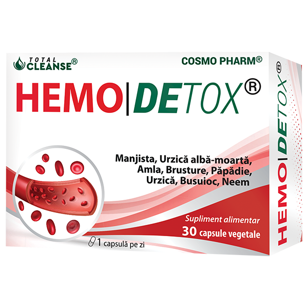 Hemodetox, 30 capsule vegetale, Cosmopharm