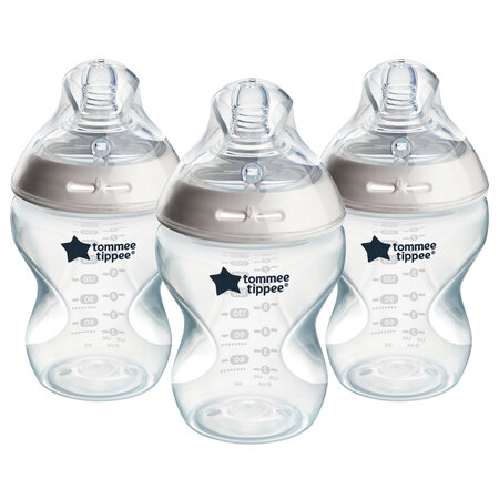 Biberon PP cu autosterilizare Natural Start, 0 luni+, 260 ml, 3 buc, Tommee Tippee 673439