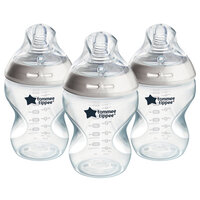 Biberon PP cu autosterilizare Natural Start, 0 luni+, 3 x 260 ml, Tommee Tippee