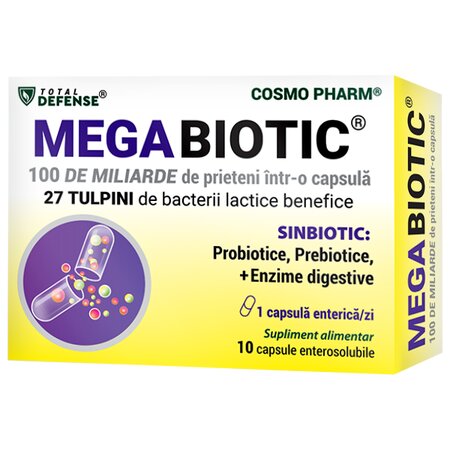 Megabiotic, 10 capsule enterosolubile, Cosmopharm