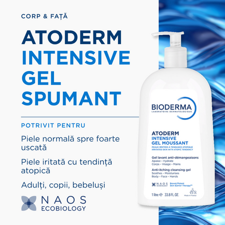 Gel spumant Intensive Atoderm, 1L, Bioderma 818698