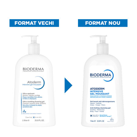 Gel spumant Intensive Atoderm, 1L, Bioderma 818706