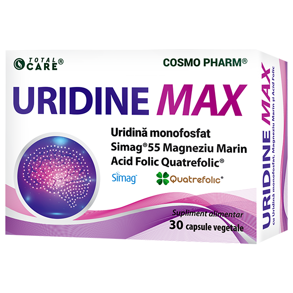 Uridine Max, 250 mg, 30 capsule vegetale, Cosmopharm