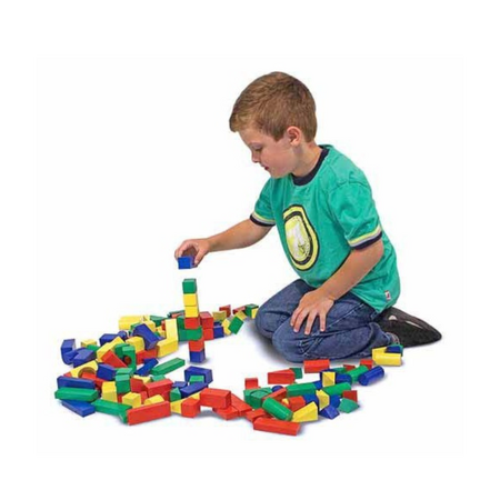 Cuburi din lemn colorate, 100 piese, 3 ani+, Melissa & Doug 673606