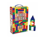 Cuburi din lemn colorate, 100 piese, 3 ani+, Melissa & Doug 673605
