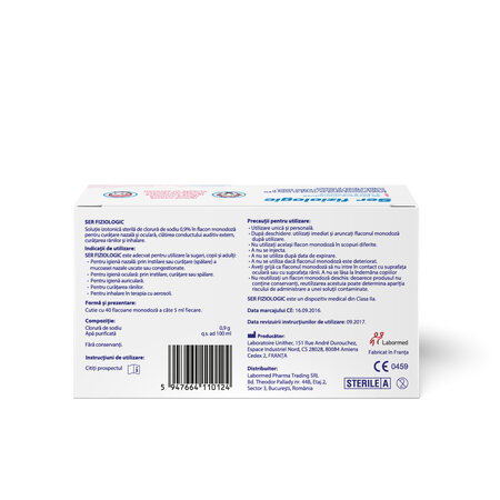 Ser fiziologic, 40 x 5 ml, Labormed 714409