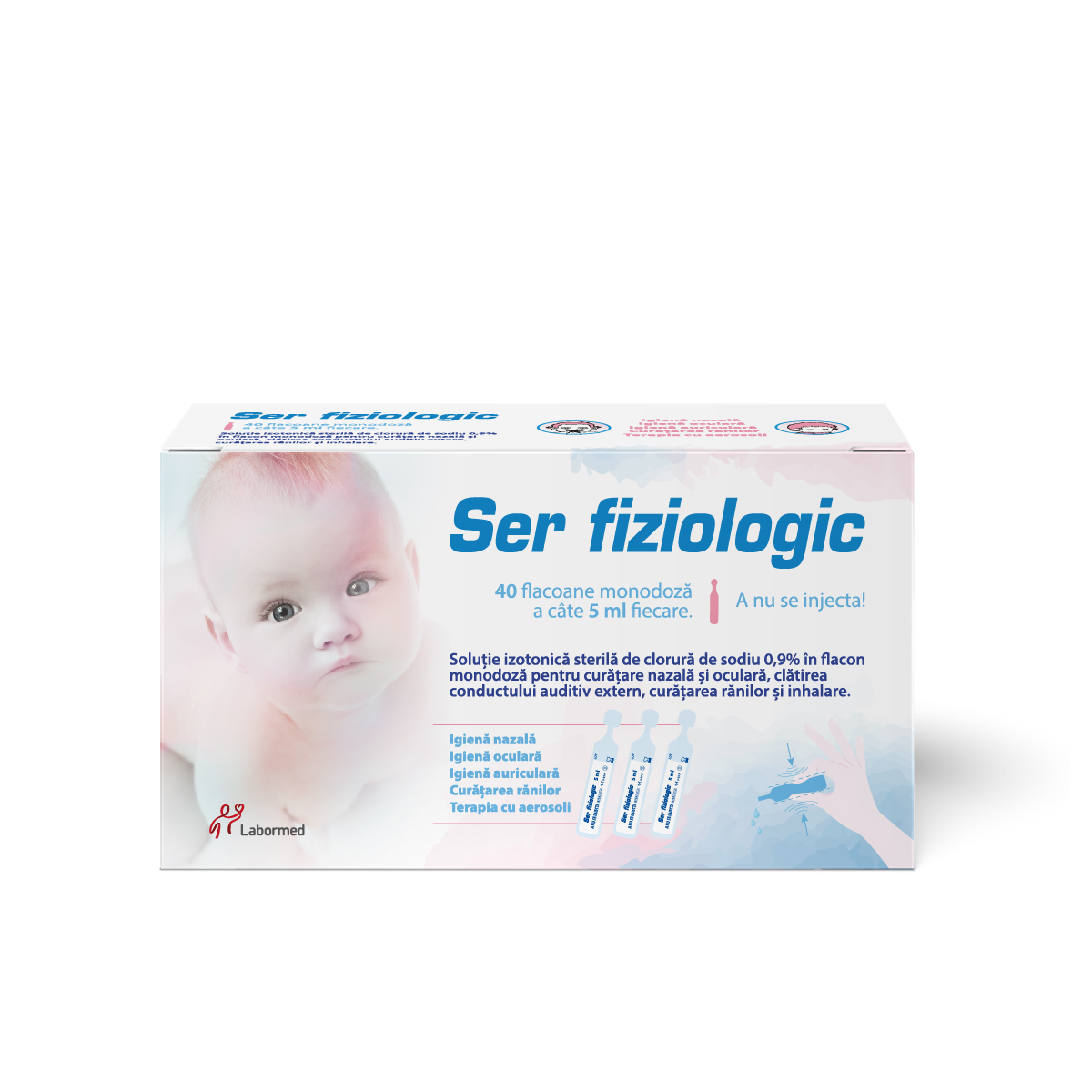 Ser fiziologic, 40 x 5 ml, Labormed