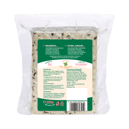 Tofu cu oregano si busuioc sterilizat, 200g, Sanovita 747048