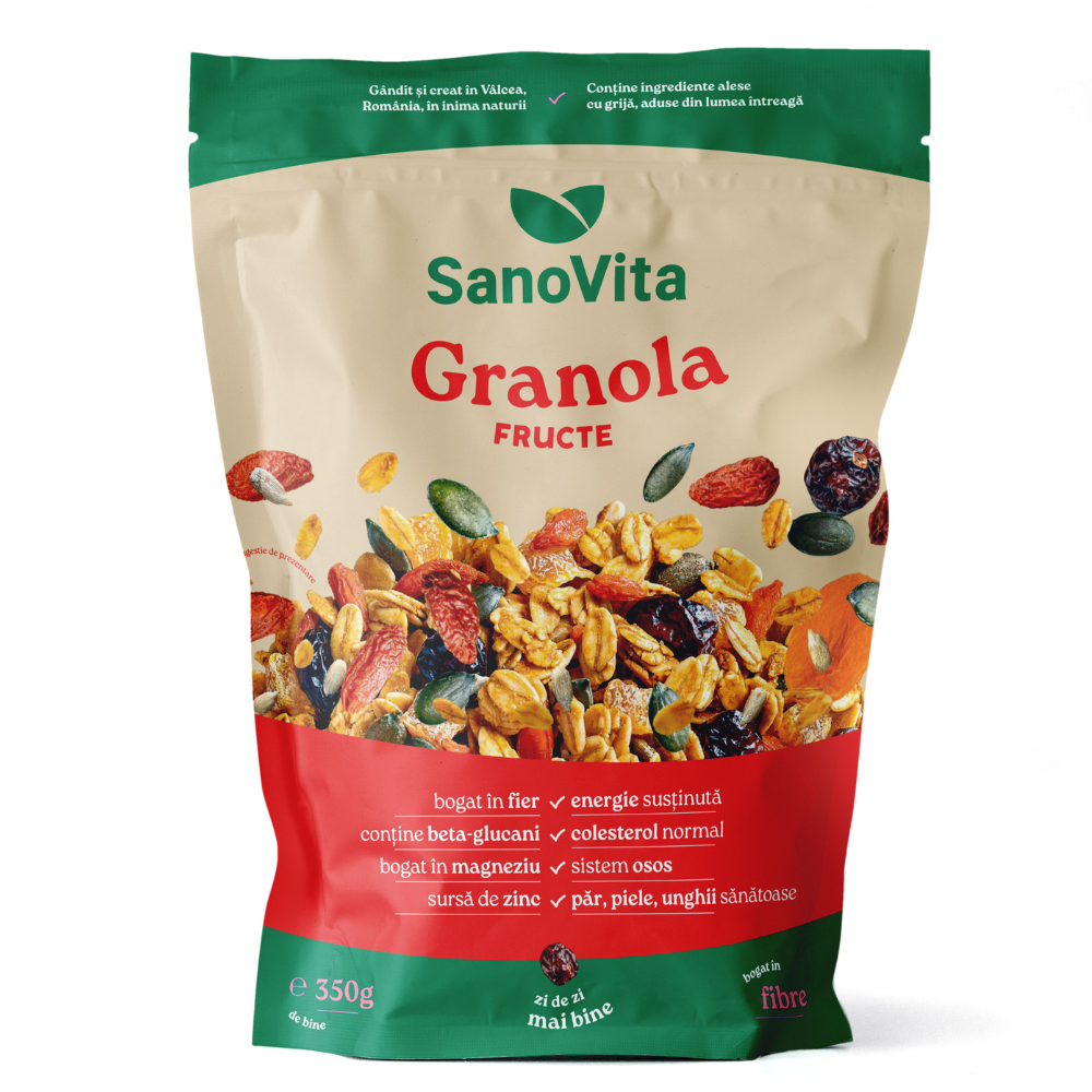 Granola cu fructe, 350 g, Sanovita