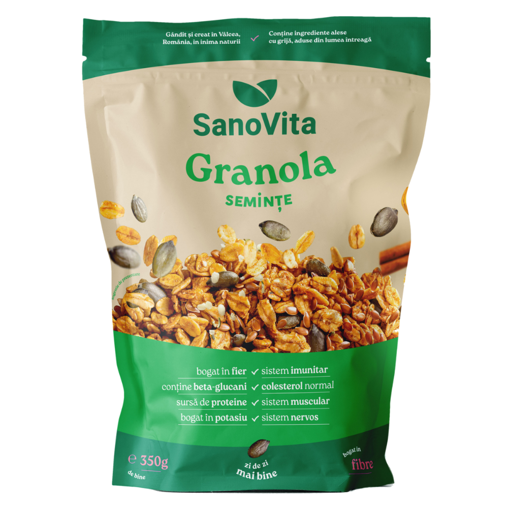 Granola cu seminte, 350 g, Sanovita