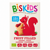 Biscuiti bio cu capsuni Biskids, 120 g, Belkorn