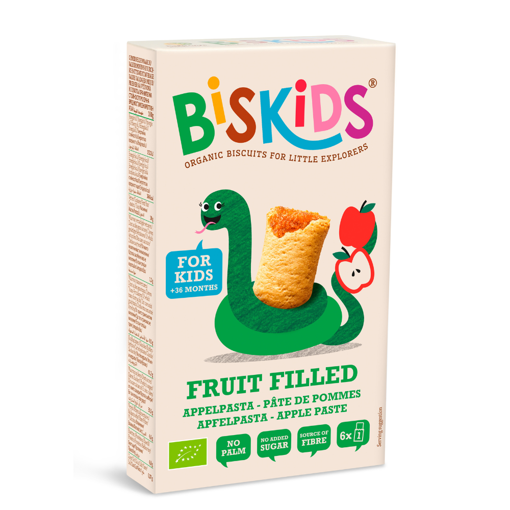 Biscuiti bio cu mere Biskids, 120 g, Belkorn