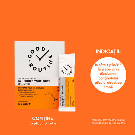 Synergize Your Gut Immuno, Cafea, 10 plicuri x 1.5g, Good Routine 777017